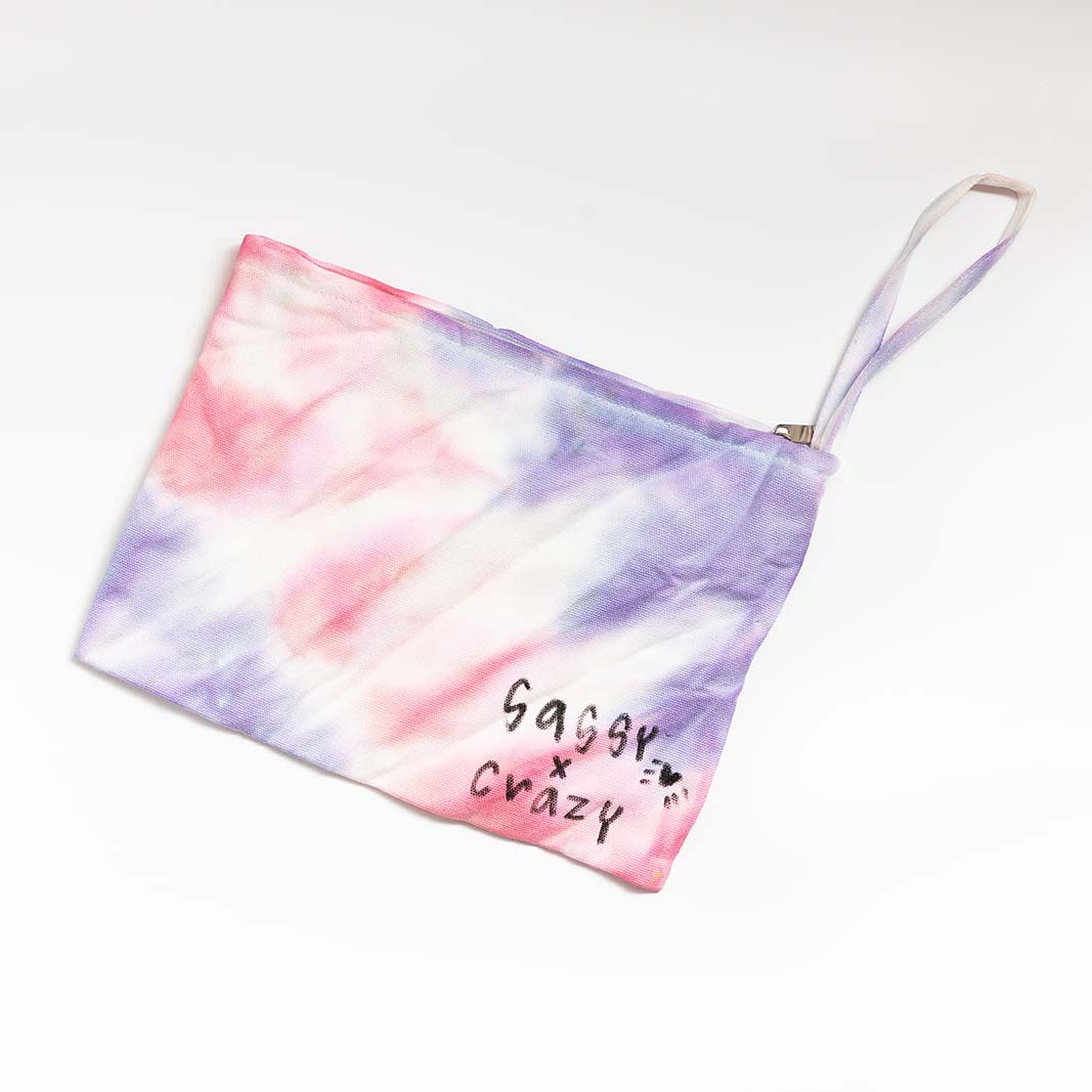 Hand Dyed Personalized Small Canvas Pouch